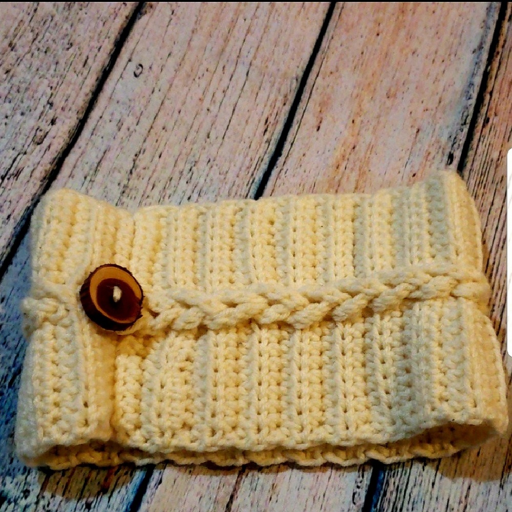 Hand knitted headband